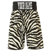 Thumbnail for Zebra Print Boxing Shorts