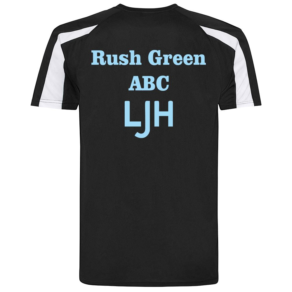 Rush Green ABC Contrast Poly T-Shirt