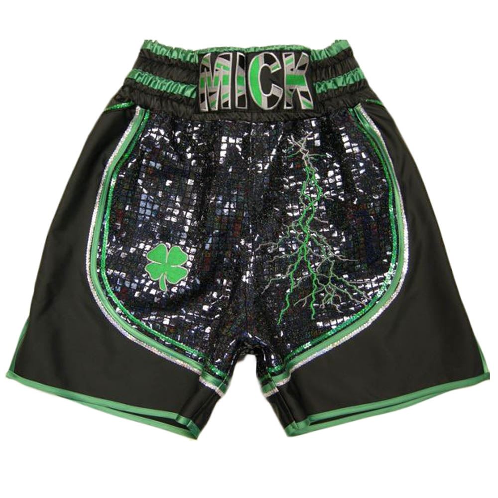 Custom Made Sparkle And Satin Boxing Shorts