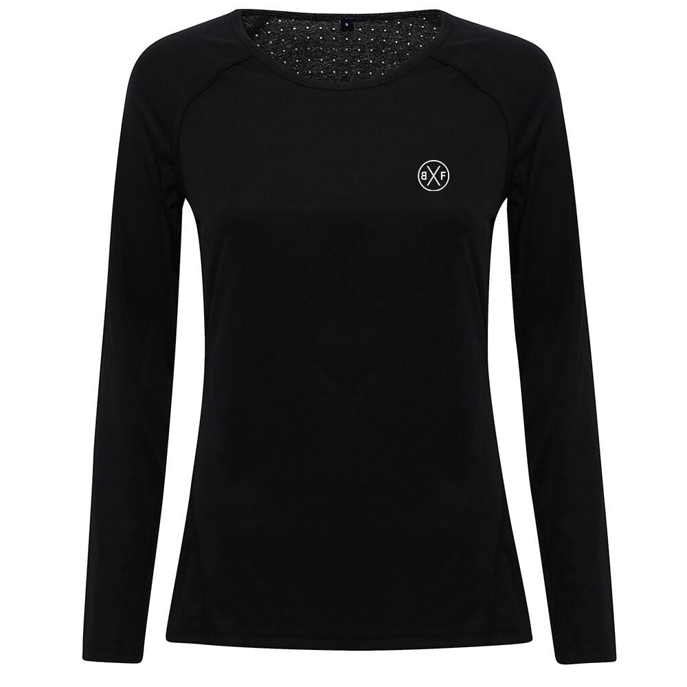 Bxf Womens Laser Cut Long Sleeve Top