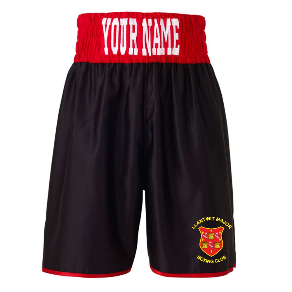 LLantwit Major Boxing Club Satin Boxing Shorts