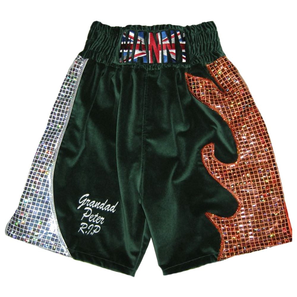 Custom Made Velvet Flame Boxing Shorts