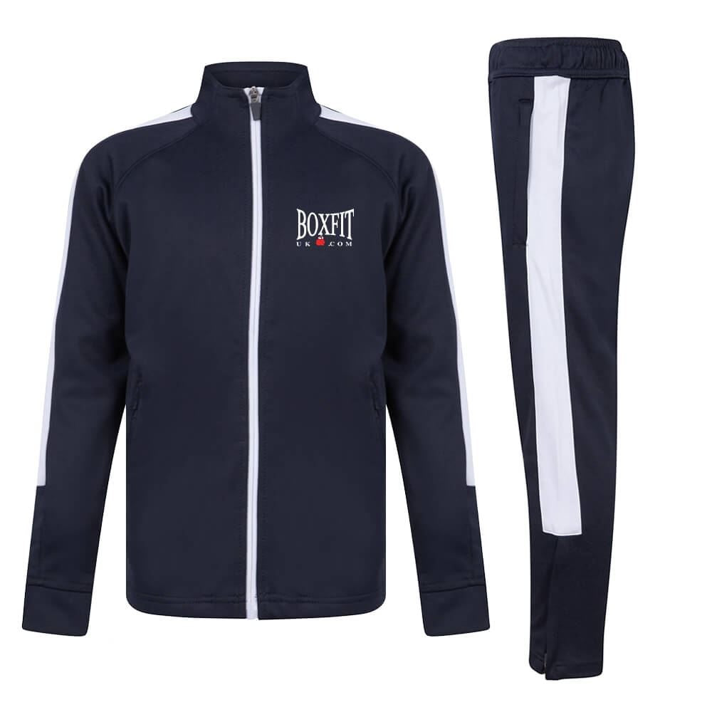 Boxfit Kids Embroidered Logo Slim Fit Poly Tracksuit