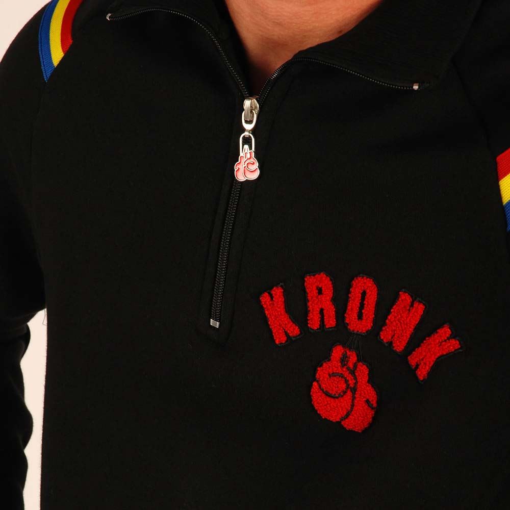 KRONK One Colour Gloves Quarter Zip Track Top Sweatshirt