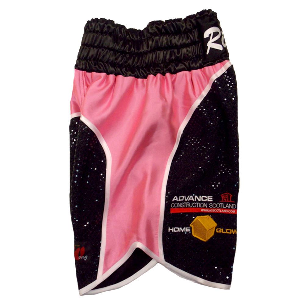 Custom Made Sparkle And Satin Burns Boxing Shorts