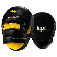 Thumbnail for Everlast Leather Elite Mantis Mitts Black/Yellow