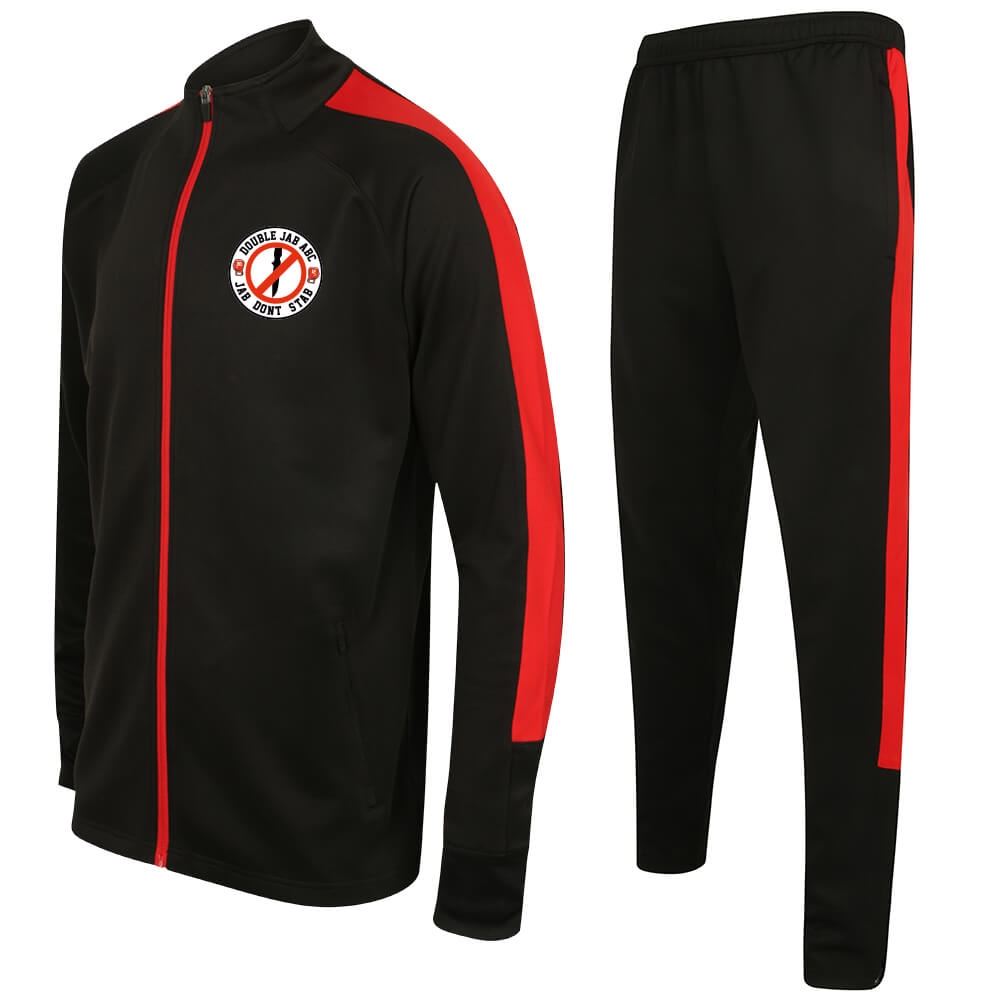 Double Jab Abc Slim Fit Poly Tracksuit