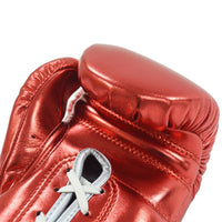 Thumbnail for EXCLUSIVE ADIDAS PRO LINE METALLIC LACE BOXING GLOVES - RED