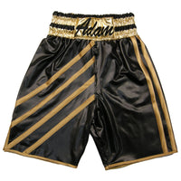 Thumbnail for Custom Made Wetlook Angled Striped Boxing Shorts