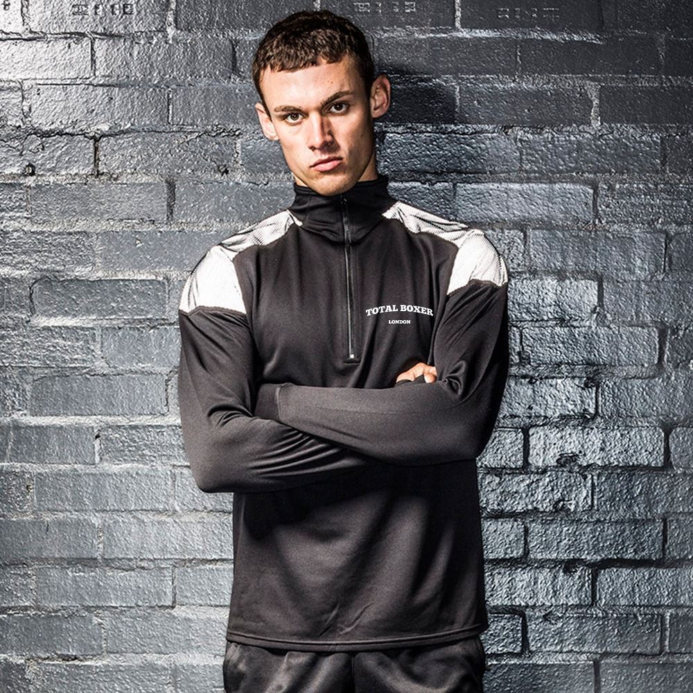 Total Boxer London 1/4 Zip Top With Reflective Panels