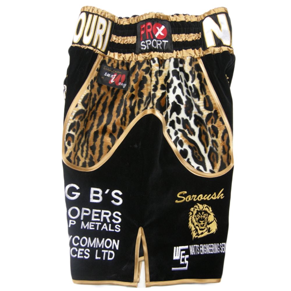 Custom Made Velvet Leopard Boxing Shorts