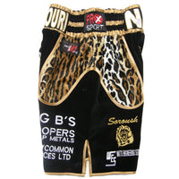 Thumbnail for Custom Made Velvet Leopard Boxing Shorts