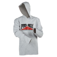 Thumbnail for Pro Box Grey Hooded Tee