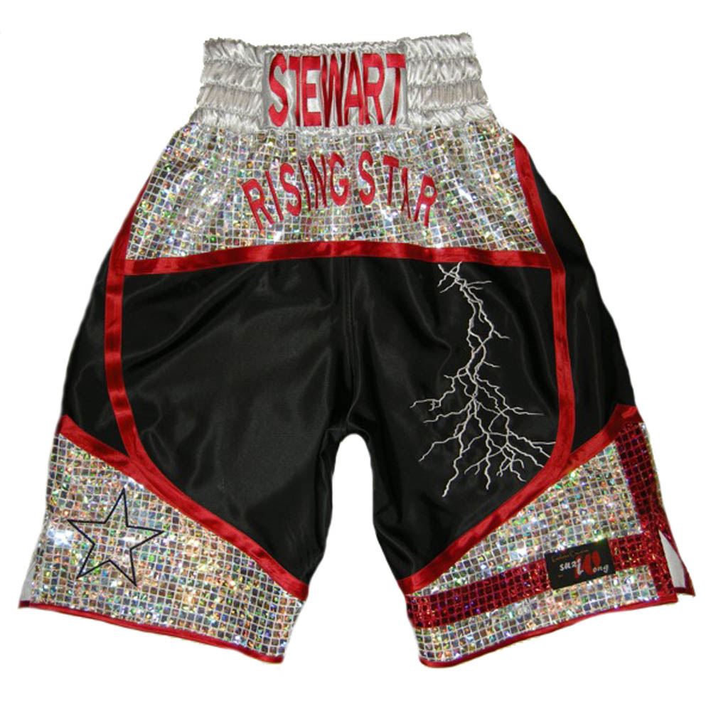 Custom Made Satin And Sparkle Boxing Shorts