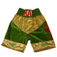 Thumbnail for Custom Made Velvet Panel Boxing Shorts Ha0558