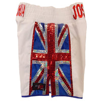 Thumbnail for Custom Made Velvet Union Jack Boxing Shorts