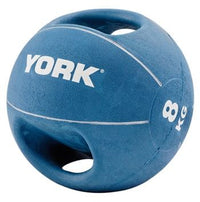 Thumbnail for York 8Kg Double Grip Medball Blue 8Kg