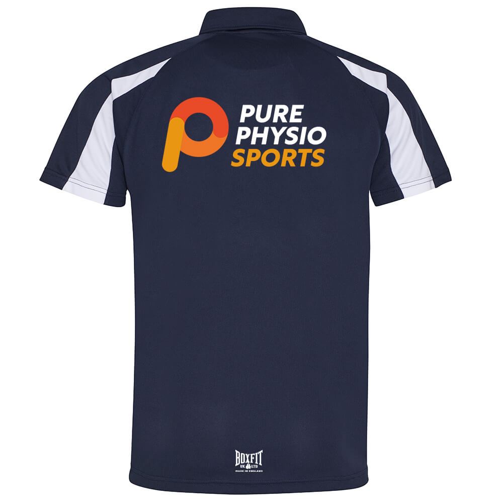 Pure Physio Therapy Embroidered Contrast Polo Shirt