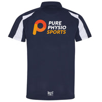 Thumbnail for Pure Physio Therapy Embroidered Contrast Polo Shirt