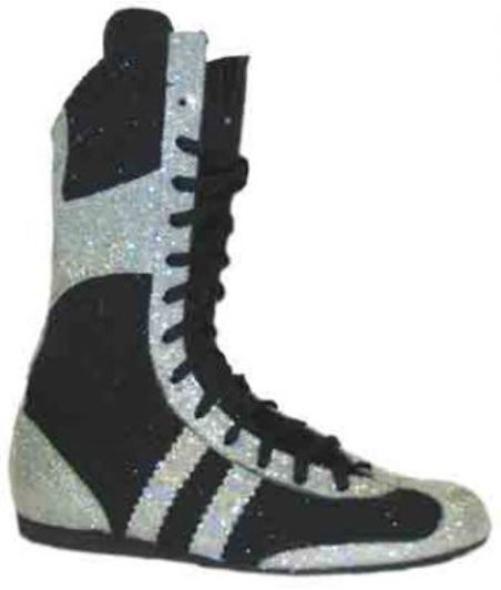 Two Tone Sparkle Hi-Top Boot