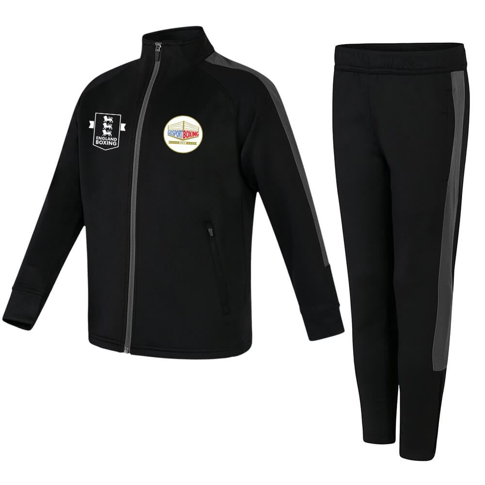 Gosport Boxing Club Kids Slim Fit Poly Tracksuit