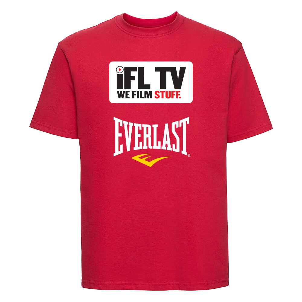 Ifl Tv Red T-Shirt White Logo