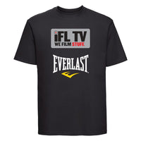 Thumbnail for Ifl Tv Black T-Shirt Silver Sparkle Logo