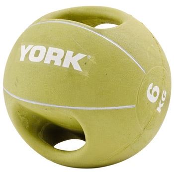 York 6Kg Double Grip Medball Green 6Kg