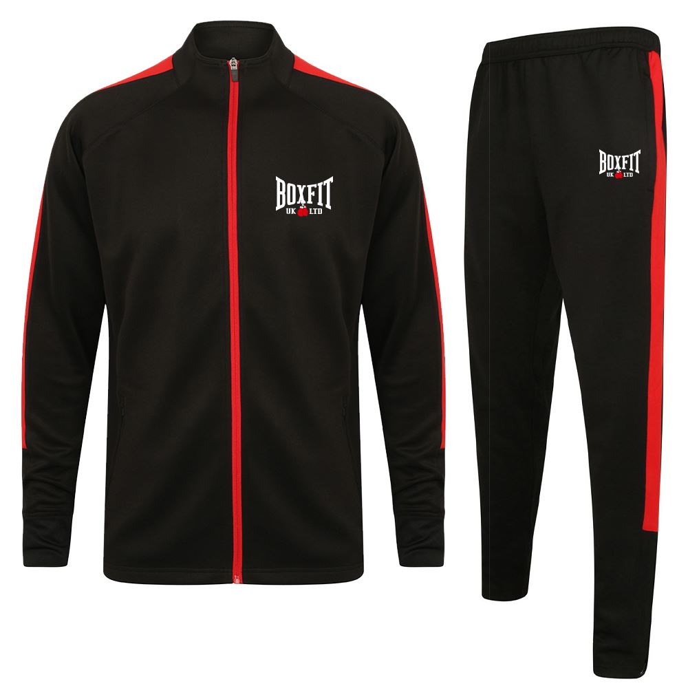 Boxfit Embroidered Logo Slim Fit Poly Tracksuit