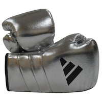 Thumbnail for EXCLUSIVE ADIDAS PRO LINE METALLIC LACE BOXING GLOVES - SILVER