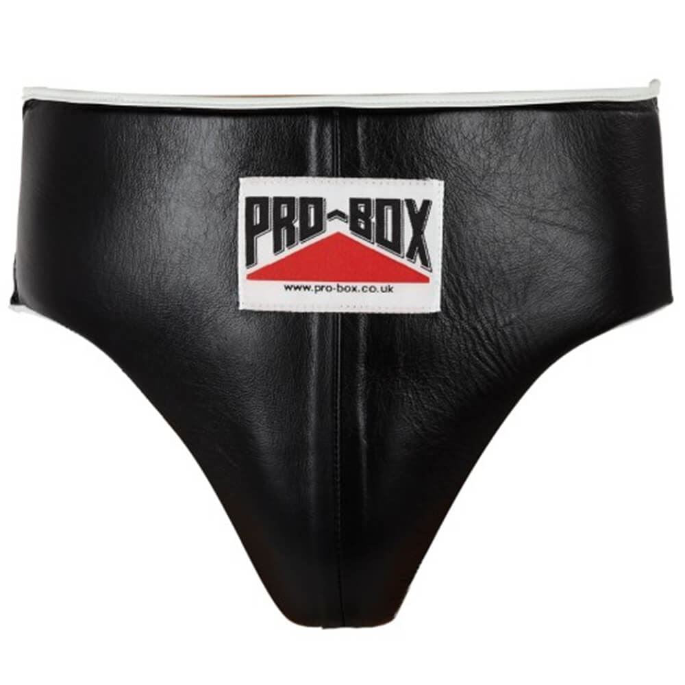 Pro Box Leather Black Abdo Guard