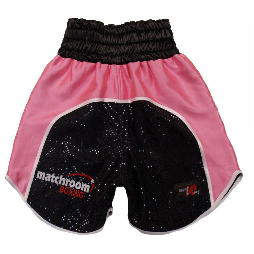 Custom Made Sparkle And Satin Burns Boxing Shorts