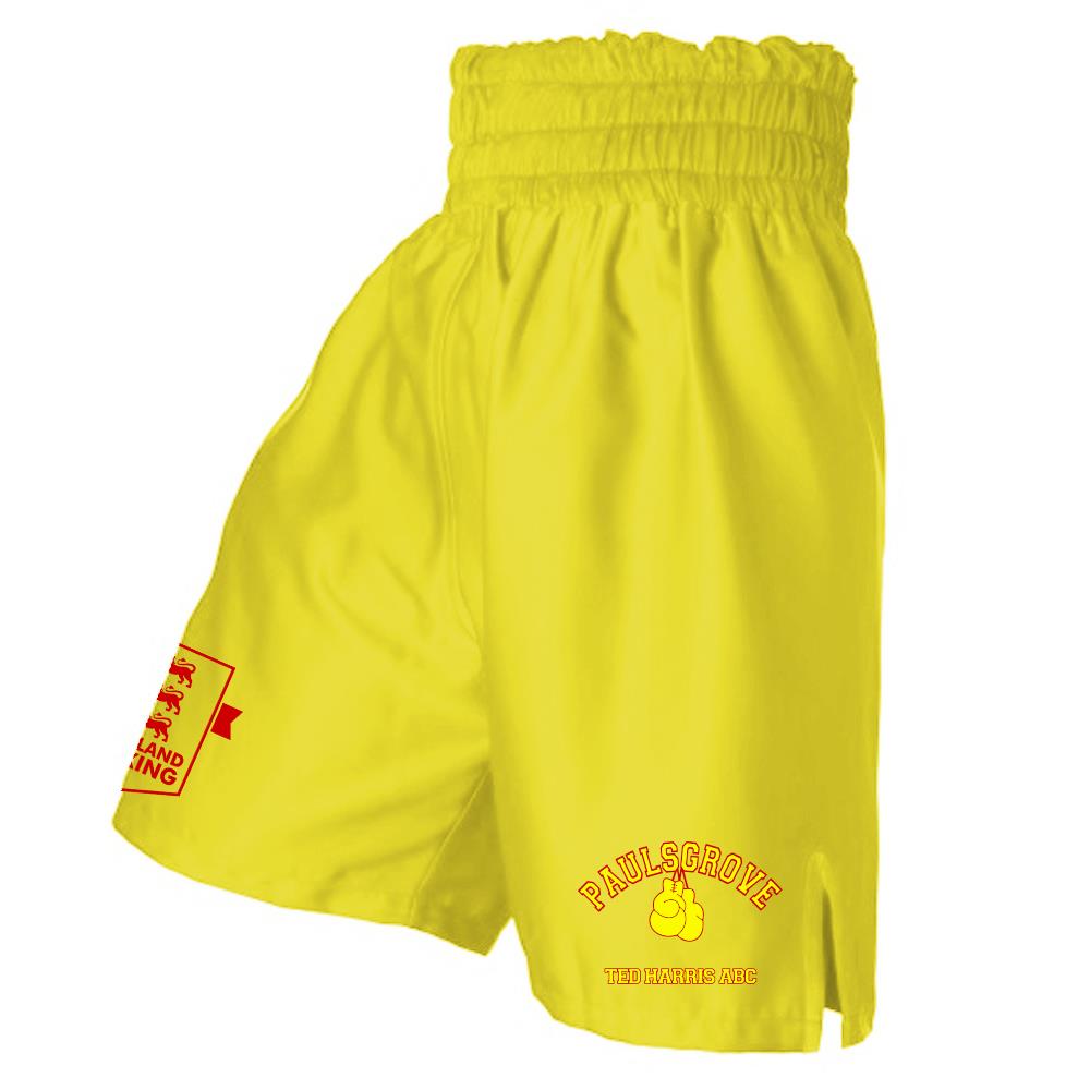 PAULSGROVE & TED HARRIS ABC SATIN BOXING SHORTS