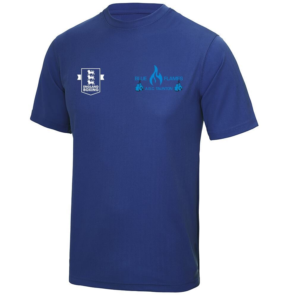 Blue Flames Abc Poly T-Shirt