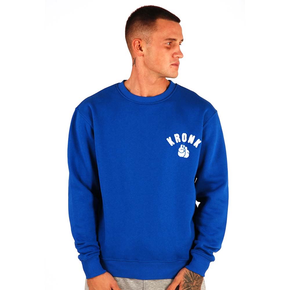 KRONK One Colour Gloves Towelling Applique Logo Sweatshirt