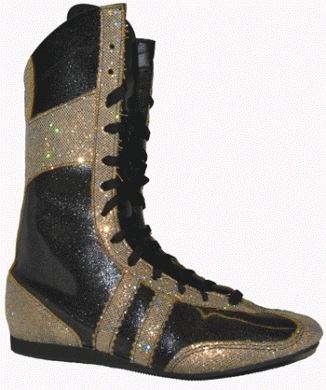 Two Tone Sparkle Hi-Top Boot