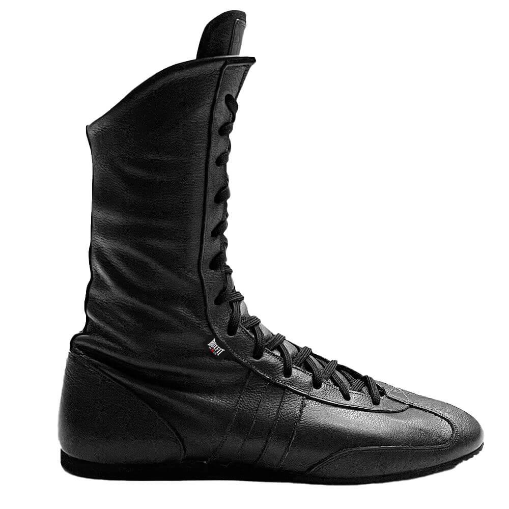 Black leather boxing boots on sale