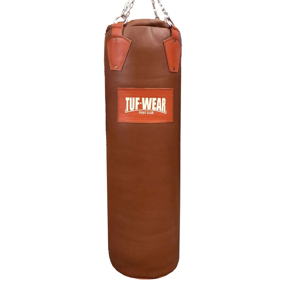 Tuf Wear Classic Leather Punch Bag Brown 4Ft