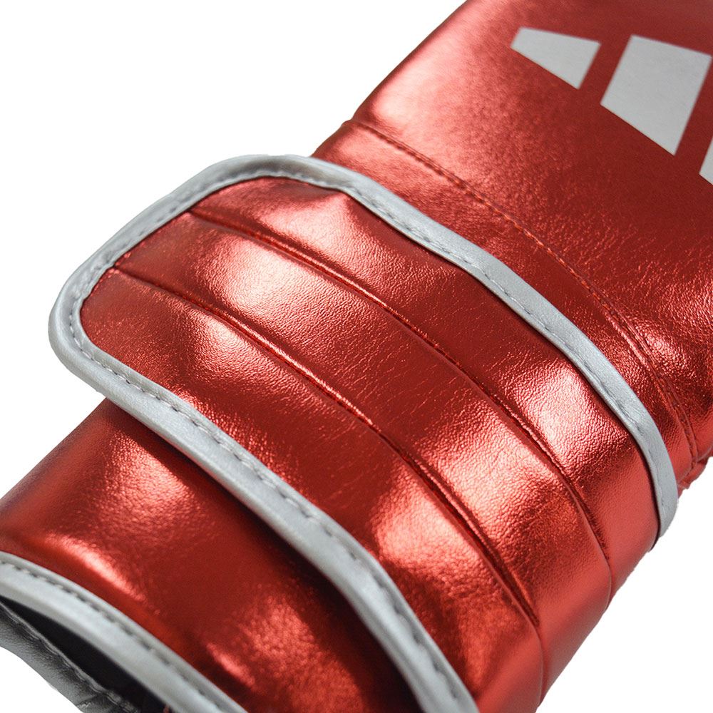 EXCLUSIVE ADIDAS PRO LINE METALLIC HOOK & LOOP BOXING GLOVES - RED