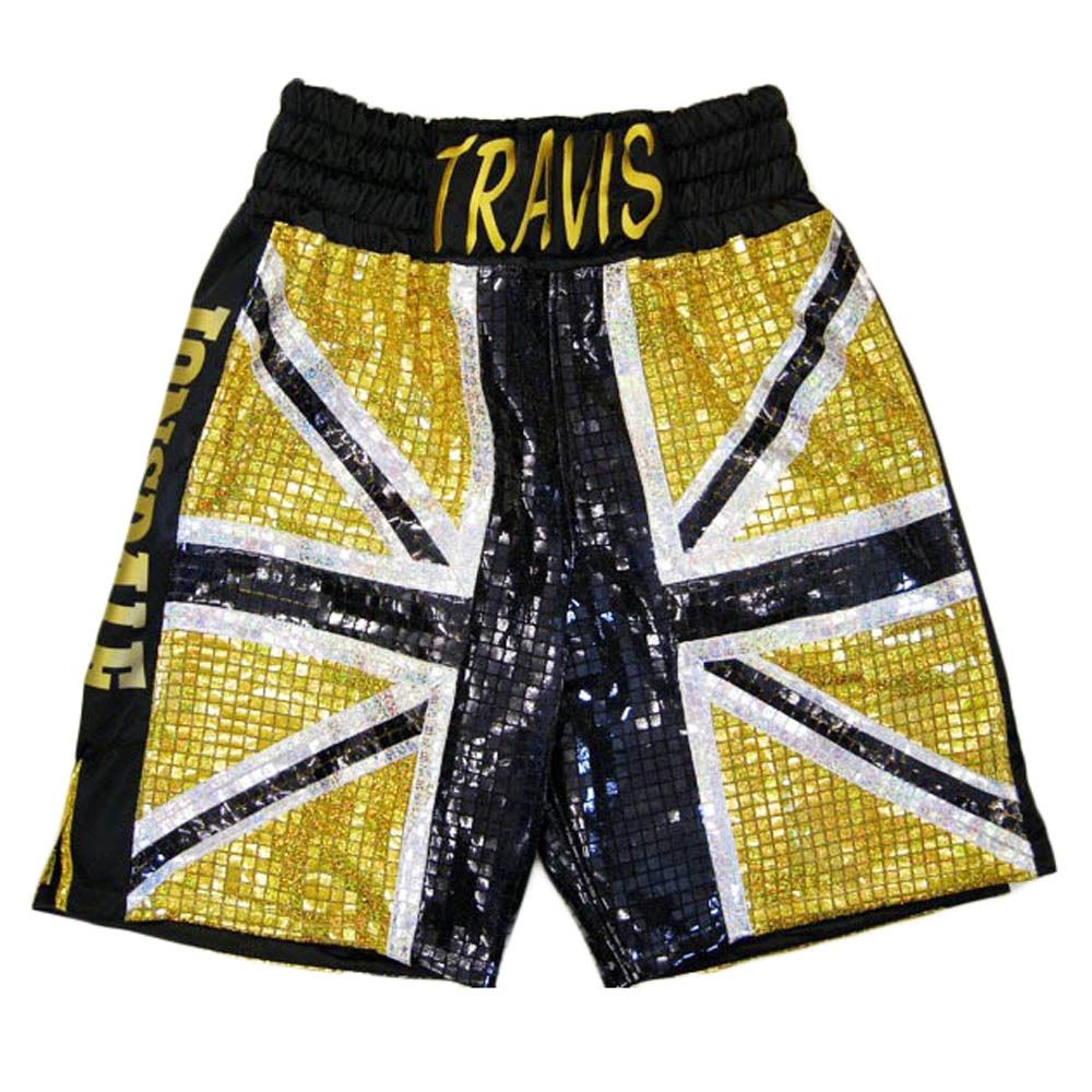 Custom Made Sparkle Union Jack Boxing Shorts