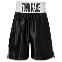 Thumbnail for Custom Made Contrast Waistband Boxing Shorts Black/White