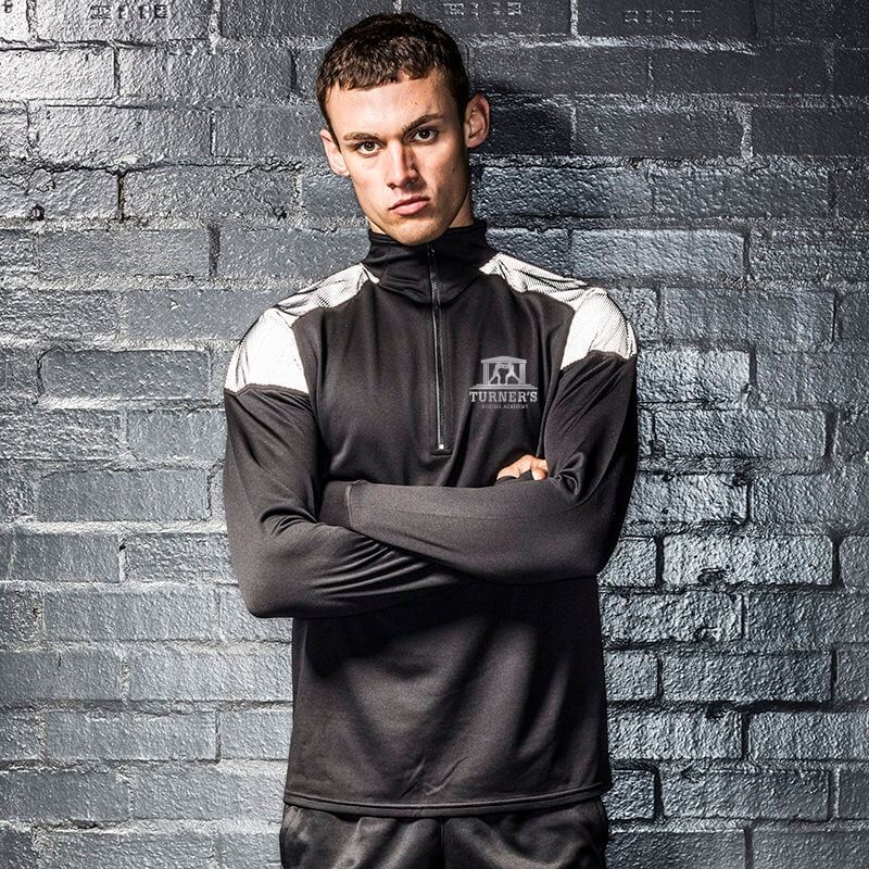 Turners Boxing Academy 1/4 Zip Top With Reflective Panels