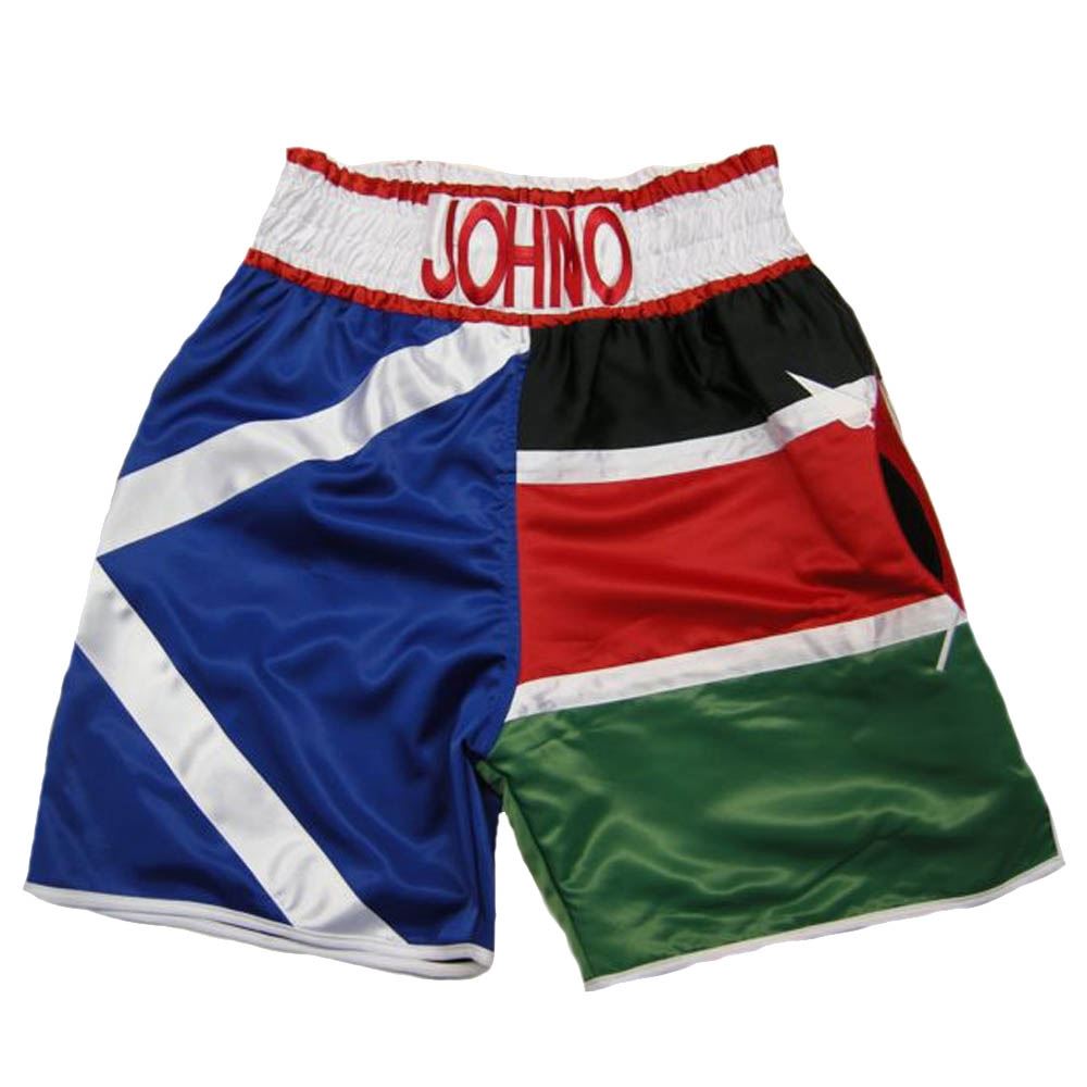 Custom Made Satin National Flag Boxing Shorts