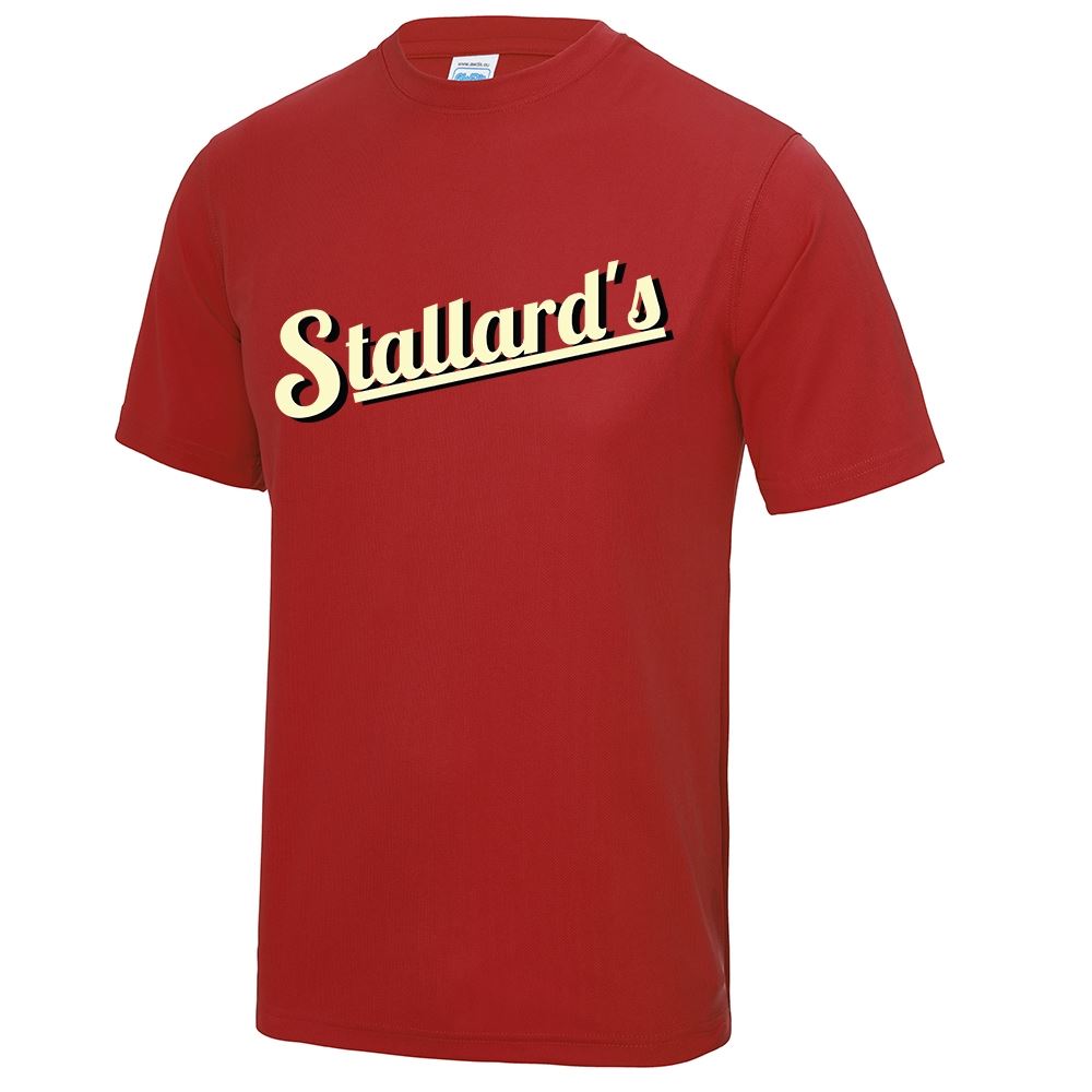 Stallards Gym Red Poly Tee