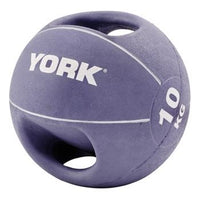 Thumbnail for York 10Kg Double Grip Medball Purple 10Kg