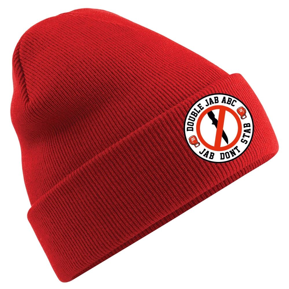 Double Jab Abc Beanie Red