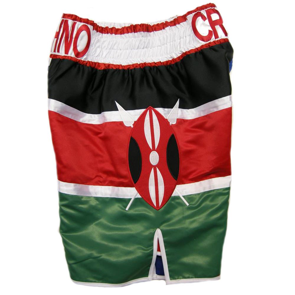 Custom Made Satin National Flag Boxing Shorts