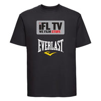 Thumbnail for Ifl Tv Black T-Shirt Silver Logo