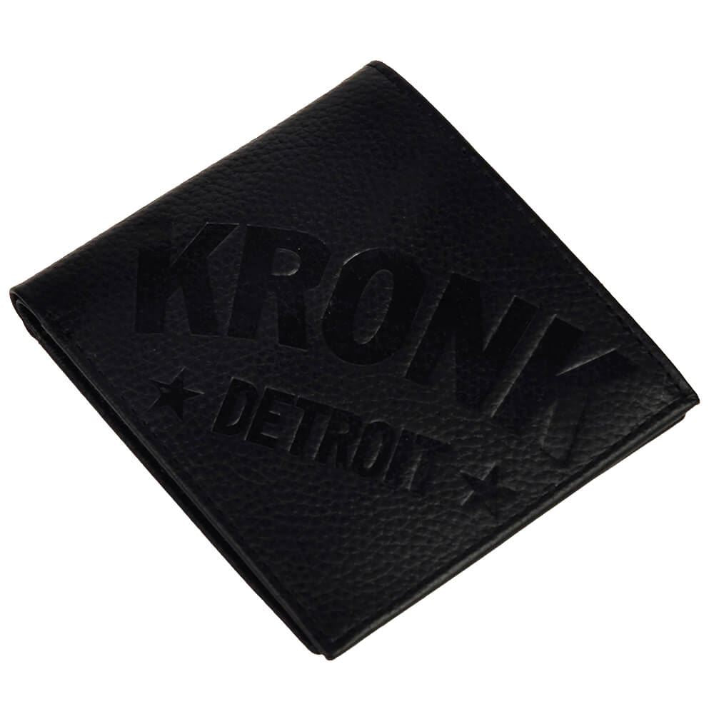 Kronk Detroit Bi-Fold Leather Wallet Black