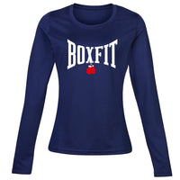 Thumbnail for Boxfit Rhino Womens L/S Large Logo Base Layer